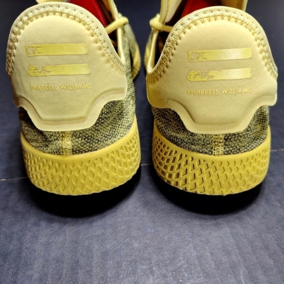 Adidas Pharrell x Tennis Hu Dip-Dyed Pyrite Yellow Black Sneaker Men’s Shoe 11.5 - Picture 8 of 11